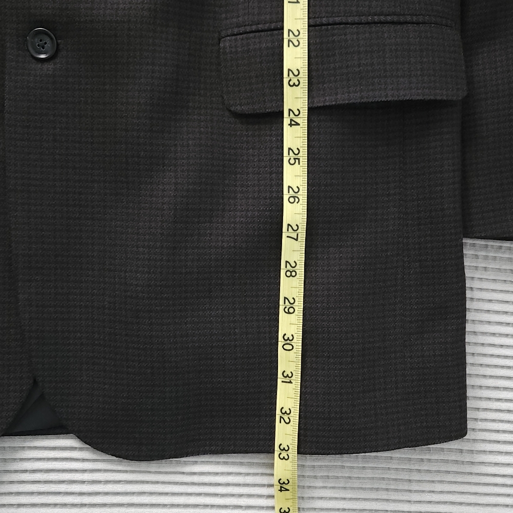 Jos A Bank Mens 46L Black 100% Wool Two Button Blazer Sport Coat Quiet Luxury - Picture 13 of 13